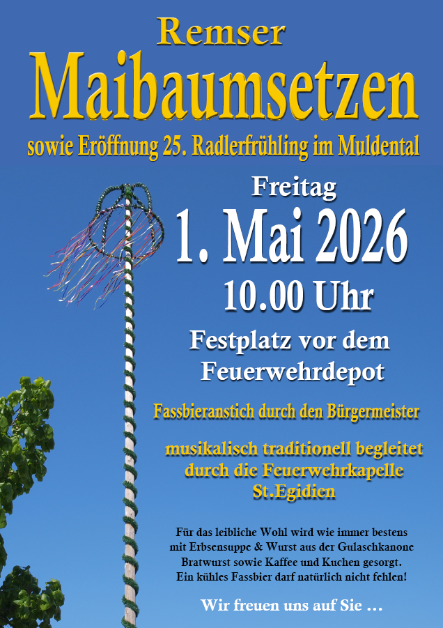 Plakat Maibaumsetzen 2026
